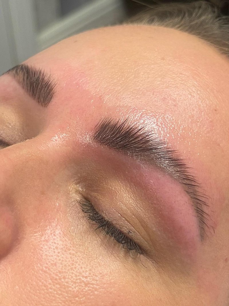 Finished brow work from Charlotte's salon portfolio